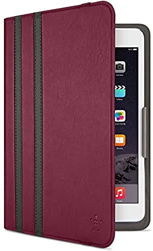 Belkin F7N324btC03 - Funda Twin Stripes para iPad Mini 4, Rojo Oscuro