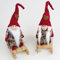 Markenlos Wichtel Pärchen beim Schlittenfahren 17cm Weihnachtswichtel Wichtelfigur Zwerge
