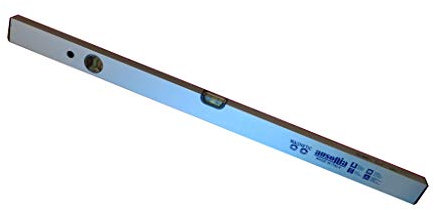 AUSONIA - 49164 PROFI WASSERWAAGE AUS ALUMINIUM MIT MAGNETISCHER SEITE, 200 CM UND SCHLAGSCHUTZ AUS PVC, MIT 2 BRUCHSICHEREN LIBELLEN AUS PLEXIGLAS