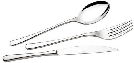 EME SERVIZIO POSATE 75 PEZZI MADE IN ITALY COMPLETO 12 PERSONE ACCIAIO INOX 18/10 LUCIDE OPERA MODERNE