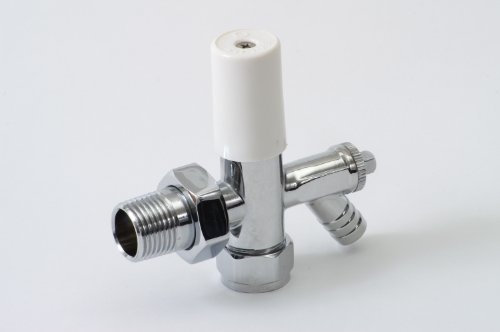 Salus TRLS10 Chrome Radiator Valve 15mm Lockshield with Drain Off