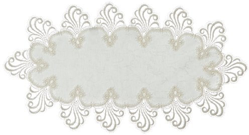 Plauener Spitze 3086E_11_3060 Tischdecke Nizza E, Größe 30 x 60 cm, oval