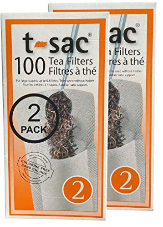 Modern Tea Filter Bags, Disposable Tea Infuser, Size 2, Set of 200 Filters - 2 Boxes - Heat Sealable, Natural, Easy to Use Anywhere, No Cleanup – Perfect for Teas, Coffee & Herbs - from Magic Teafit