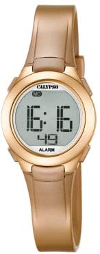 Calypso Montre pour Femme K5677/3 Digital Crush Boîtier en Plastique Multi Bracelet en Plastique Doré