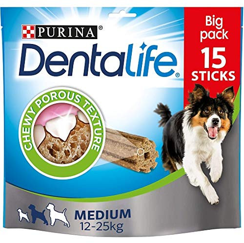 DENTALIFE Medium Dental Chicken Dog Chews 15 Sticks (Pack of 3)
