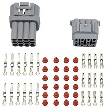 WMYCONGCONG Waterproof Electrical Wire Cable 12 Pin Way Connector Plug, Fits 2.2mm Terminals Wire(10 Kit)