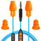 Plugfones Guardian Plus Earplug Headphones in-Ear Earplug Earbud Hybrid with Noise Isolating Mic and Controls - 27-29dB Noise Reduction in-Ear Headphones (Orange & Blue)