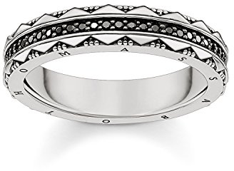 Thomas Sabo Unisexe Bague Argent Sterling 925, Noirci TR2106-643-11