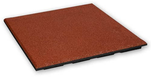 Piastrelle in gomma 25 mm - 1 m2 (4 piastrelle da 50 x 50 cm) - Rosso