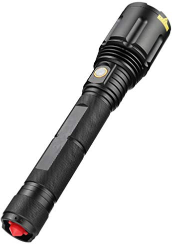 XTFFI P70 LED Flashlight, 12000 Lumens, 20W High Power, 5 Modes, USB Charging for Extra Long Battery Life, Variable Zoom And Waterproof Function Home Emergency Outdoor Camping