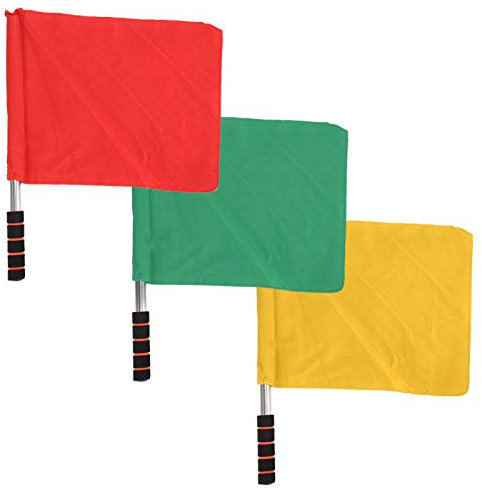 Sportwettbewerb Signalflagge, Sport Schiedsrichter Signal Handflag Kit mit Schwammgriff für Sport