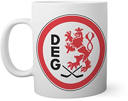 Ice Hockey Team Dusseldorf EC DEG Eishockey Weißer Becher Mug 330ml