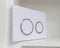 White Flush Plate Button Compatible with Geberit UP200 15cm Cisterns