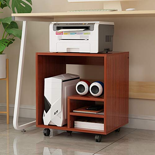 Druckerständer Office-Multifunktions-Laserdrucker Kopierer Scanner Regal Rack-Multifunktions-Storage Rack unter den Tisch CPU Walzgerüst mit Locking Caster Räder für Drucker Fax Scanner Dokumentenabla