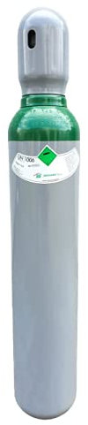 Bouteille argon TIG 8 Litres 1,5m3 150 bar, la bouteille de gaz argon a 10 ans de légalisation, Nouveau rempli de gas argon classe 4.8, Gris/Vert