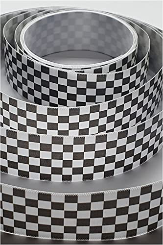 Chequered Flag Racing Police Ribbon 25mmx 3 Metres