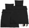 Beautissu 2er Set Renforcé Bettwäsche Set 135x200 cm Julie - Kissenbezug 80x80cm – Bettwäsche mit 2X Bettbezug & 2X Kopfkissenbezug - 4teilige Kühlende Sommerbettwäsche aus Baumwolle in Schwarz