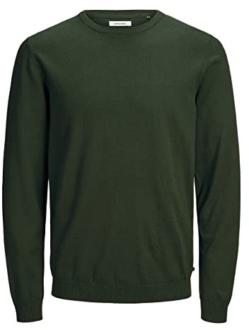 JACK & JONES Jjebasic Knit Crew Neck Noos Pullover da Uomo, Verde (Rosin), XXL