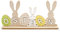 Meleager Osterdeko Aufsteller, Ostern Schriftzug Holz, Osterdeko Schriftzug Zum Hinstellen mit Osterhase Osterei, 1 Stück Osterdekoration aus Holz Aufsteller