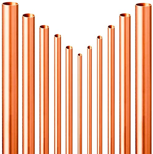 Kupferrohr Stange | ∅ 15-28 mm | Wunschlänge wählbar | 0.25m - 2m lang >>> 0,25m lang Rohraußendurchmesser 15mm