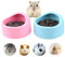 Gamelle pour Hamster,Gamelle pour Petits Animaux,Mangeoire pour Hamster,Bols pour Hamsters,Anti-Morsure, pour Hamster, Petits Animaux, Petits Rongeurs, Gerbille, 2 Pièces(Bleu et Rose)