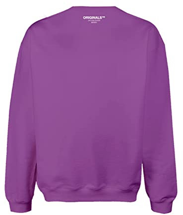 JACK & JONES Men's JORCLAN Sweat Crew Neck Sweatshirt, Deep Lavender, L