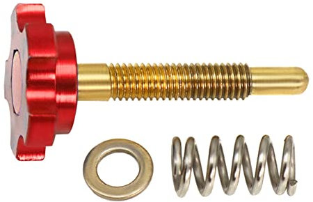 ihreesy Vis de Mélange de Carburateur, Vis Réglage D'air Carburateur Moto en Cuivre Vis de Réglage de Vitesse de Ralenti Universel Accessoires Carburateur de Moto,Rouge