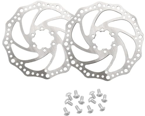 JZK 2 x Scheibenbremsrotor mit 12 Schrauben für Standardfahrräder, Rennräder, Mountainbikes, BMX (Silber - 160 mm)