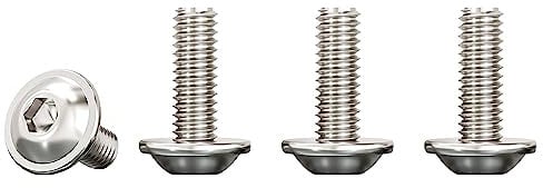 Drenky Vite a Testa Bombata con Flangia M5x16mm,20 Pezzi Viti Acciaio Inox A2 V2A Viti a Macchina con Esagono Incassato Elevata Durezza,Filettatura Completa Metrica