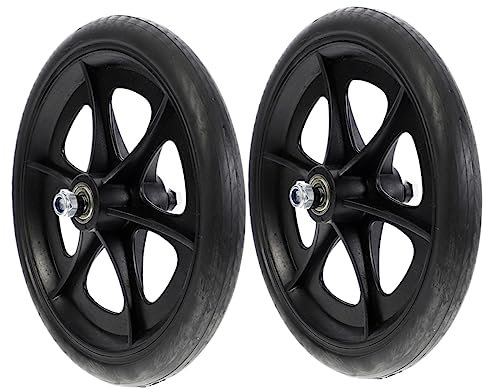 DOITOOL 2 Stück 15,2 cm Rollstuhl-Vorderräder, Universal-Rollstuhl-Räder, Ersatz-Rollstuhl, Gummi, schwarz, Radantrieb, Rollstuhl-Vorderräder, Radzubehör