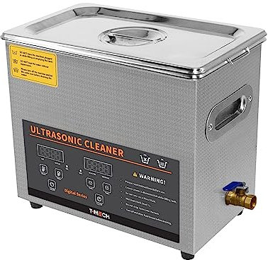 Pulitore digitale ad ultrasuoni 6L professionale commerciale in acciaio inox Ultra Sonic 1-30 minuti timer & Adattatore per vinile a ultrasuoni per la pulizia di dischi in vinile