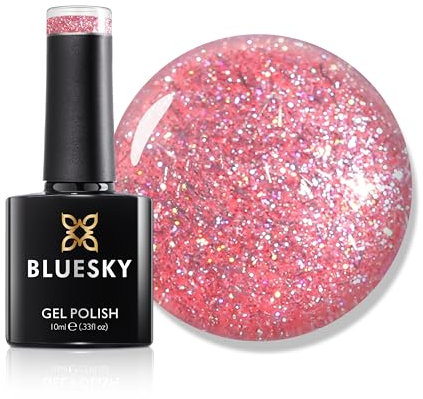 Bluesky Gel Nail Polish 10ml, Lola Glows - LVM01, Pink Soak-Off Gel Polish for 21 Day Manicure, Professional, Salon & Home Use, Requires Curing Under UV/LED Lamp