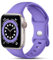 CeMiKa Compatible avec Apple Watch Bracelet 38mm 40mm 41mm 42mm 44mm 45mm 49mm, Bracelets en Silicone de Remplacement pour iWatch SE Series 9 8 7 6 5 4 3 2 1, 38mm/40mm/41mm-M/L, Violet Clair