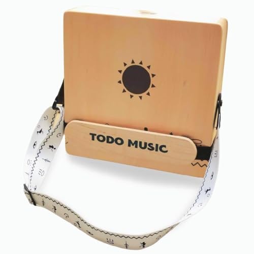 TODO Travel Cajon Box Drum Flat Hand Drum Portable Birke Wood Percussion Instrument with Adjustable Strings Carrying Bag First Handcrafted, Hand Drum Percussion, CTD-104