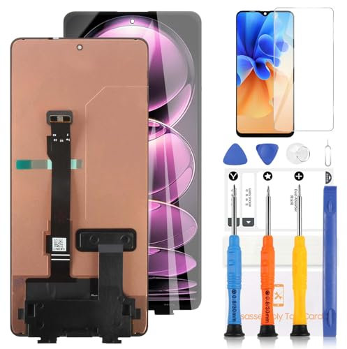 LADYSON Pantalla LCD para Xiaomi Redmi Note 12 PRO 5G 22101316C LCD Pantalla Táctil Digitalizador Asamblea OLED para Redmi Note 12 PRO 5G Pantalla Reemplazo con Herramientas (6.67 Negro)