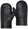 Harssidanzar Herren Fäustlinge,Winter Warme Echtleder Schaffell Shearling Pelz Gefütterte Fäustlinge Handschuhe KM055EU, Schwarz,Größe S