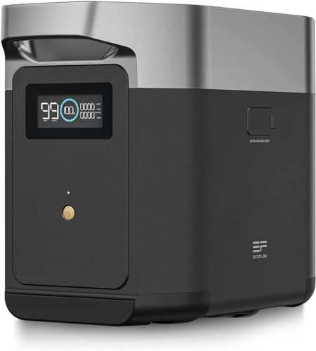 EF ECOFLOW EcoFlow DELTA 2 1kWh Extra Battery, Renew | Added Capacity for Home Backup Power, Portable Battery to Power Multiple Heavy-Duty Devices (Unused, Small Package Defect)