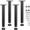 VEVOR Patas de Mesa 4 Piezas Patas de Escritorio Ajustables 40,6cm Capacidad de Carga 544kg de Acero Sólido Instalación Rápida Patas Resistentes de Muebles para Bricolaje Hogar Oficina Comedor, Negro
