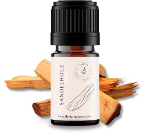 BIO Sandelholz 1 ml I Naturreines Ätherisches Öl I Duftöl für Diffusor I Aromaöl zum Inhalieren I by Floria Natural