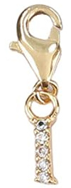 Depesche 11785-018 Charms Express yourself - Anhänger für Halsketten und Armbänder, Buchstabe I,vergoldet, als kleines Geschenk