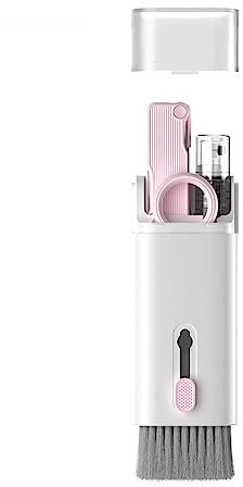 ARKEM Computer Cleaning Tool Set Keyboard Soft Brush Cleaning Set 5 in 1 Multifunction with Corner Crevice Dusting Keycap Puller for Headphones, Keyboard-pink