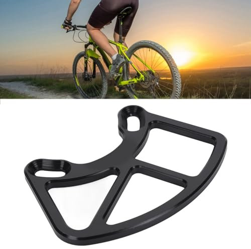 Bash Guard aus Aluminiumlegierung, ISCG05 ISCG 03, 22T-46T Kettenblätter, Mountainbike mit Solidem Schutz (Black)