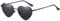 WDZAYXC Polarisierte Herz geformte Sonnenbrille für Damen Vintage Metallrahmen Nette Gläser für Party und Festival(schwarz/Grau)