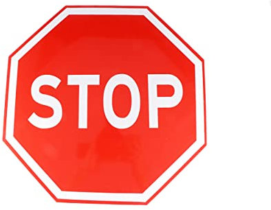 CLISPEED Panneau Stop Vintage 35x35cm Panneau De Sécurité Routière Décoration Murale Pour Bar Café Hôtel Créant Une Atmosphère Vintage