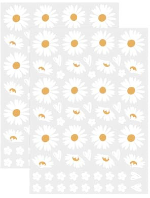 2 Stück Blumen Fahrrad Aufkleber Prilblumen Aufkleber Autoaufkleber Blumen Mädchen Blumen Sticker Fahrradaufkleber für Auto, Fahrrad, Koffer, Laptop, Handy, Bobbycar, Roller