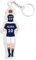 lorajewel Papa Porte-clés Personnalisés Porte-Clés Famille du Football avec 2-4 Prénoms Cadeau Papa Homme Acrylique Porte-clés Cadeau Fete des Peres Noël Anniversaires (blue-2 name)