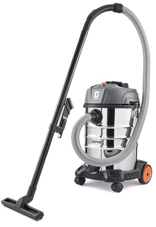 GEEPAS Wet & Dry Vacuum Cleaner 240V | 30L Iron Tank 19Kpa Suction HEPA Filter 4.5m Cable Portable Cord Storage | Powerful Blow Function for Car Garage Workshop Cleaning Carpet | 2 Year Warranty 1400W