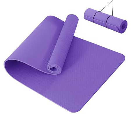 Good Nite Gymnastikmatte Yogamatte Fitnessmatte 10mm Rutschfest Trainingsmatte Sport Turn Matten Pilates Matte Bodenturnmatte Mit Tragegurt 183 x 61 x 1 cm