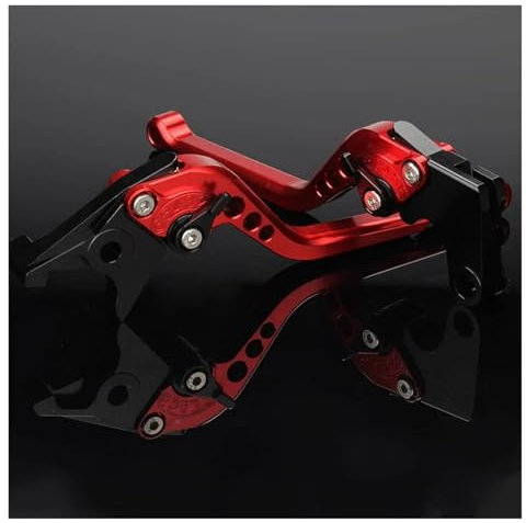 Motorrad Kupplungshebel Für Aprilia Für RX125 Für SX125 RX SX 125 2021 2022 2023 Motorrad Einstellbare Bremse Kupplung Hebel Zubehör Bremshebel(Red)