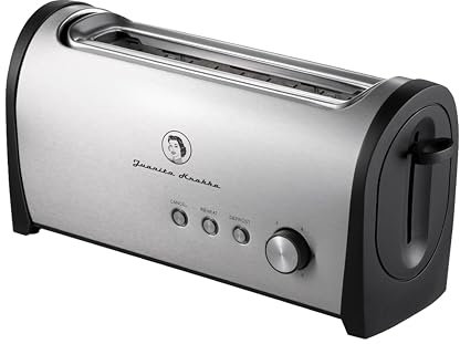 Tostadora Pan 1000W Juanita Krokko - Ajuste Nivel Tostado, 1 ranura, Función Descongelar y Recalentar, Expulsión Automática, Bandeja Recogemigas, Apagado Automático